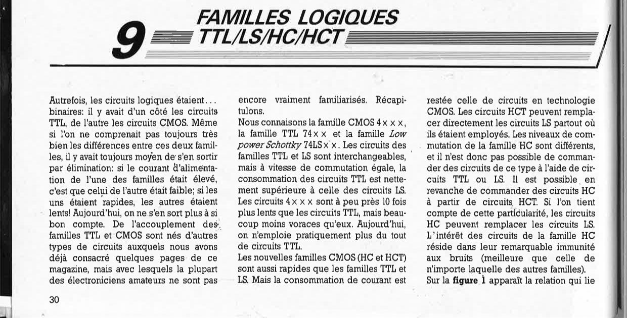 familles logiques TTL/L S/HC/HCT