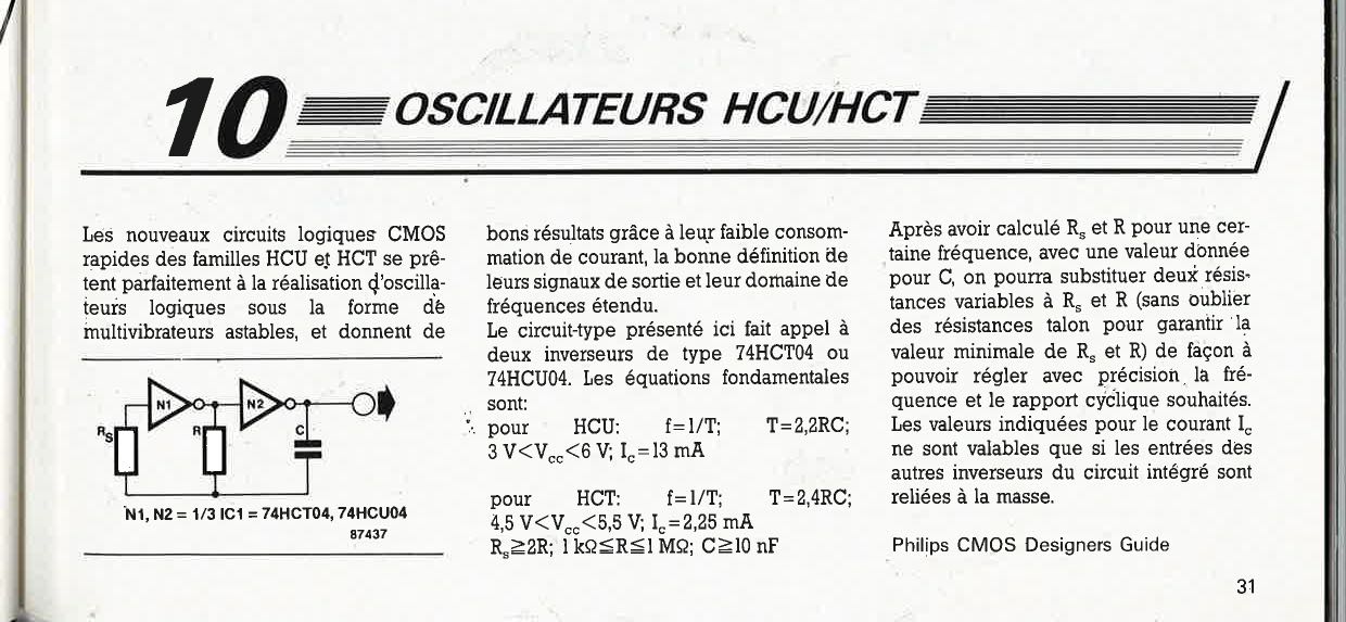 oscillateurs HCU/HCT