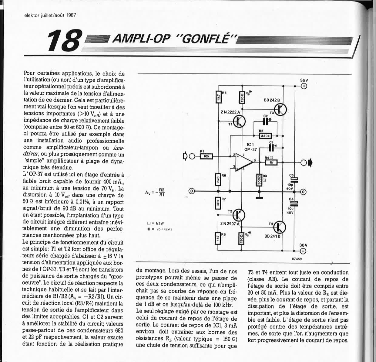 amplificateur opérationnel "gonflé"