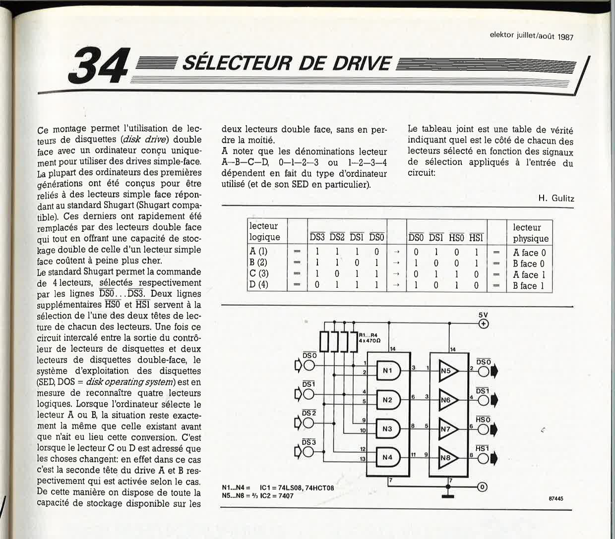 sélecteur de drive