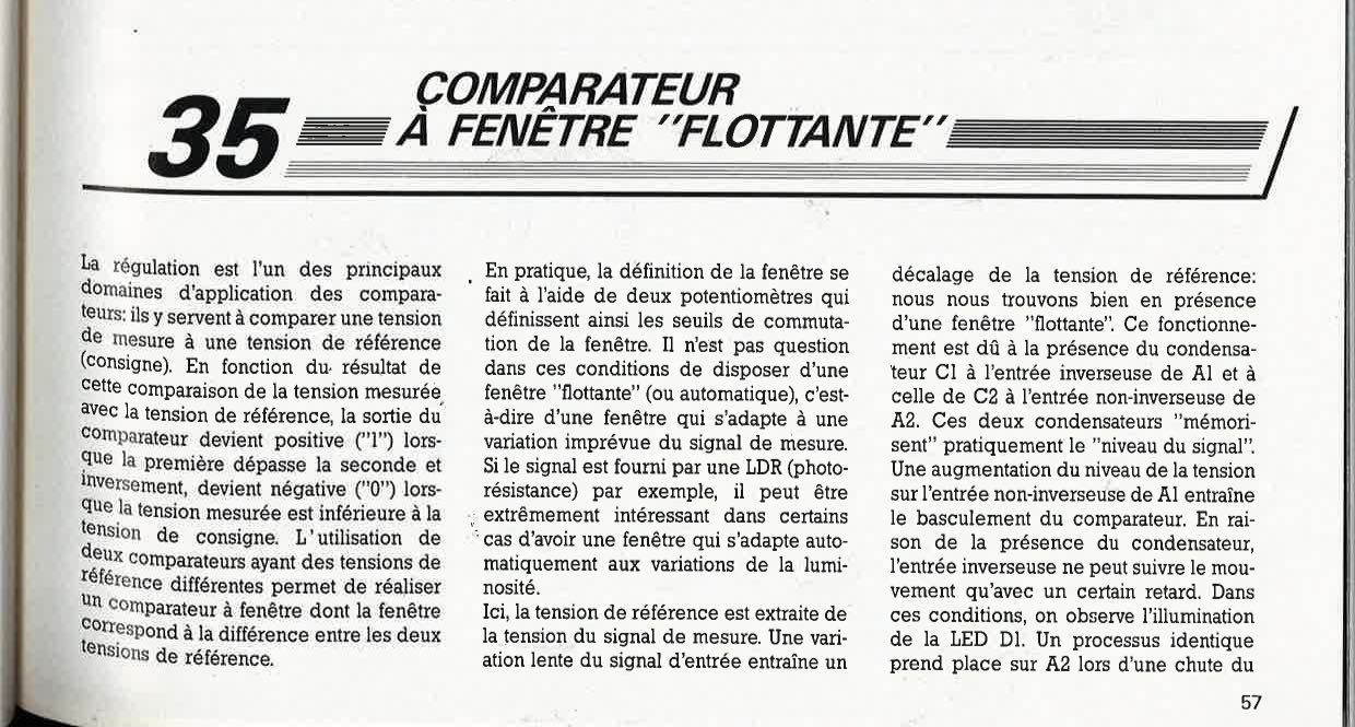 comparateur à fenétre "flottante``