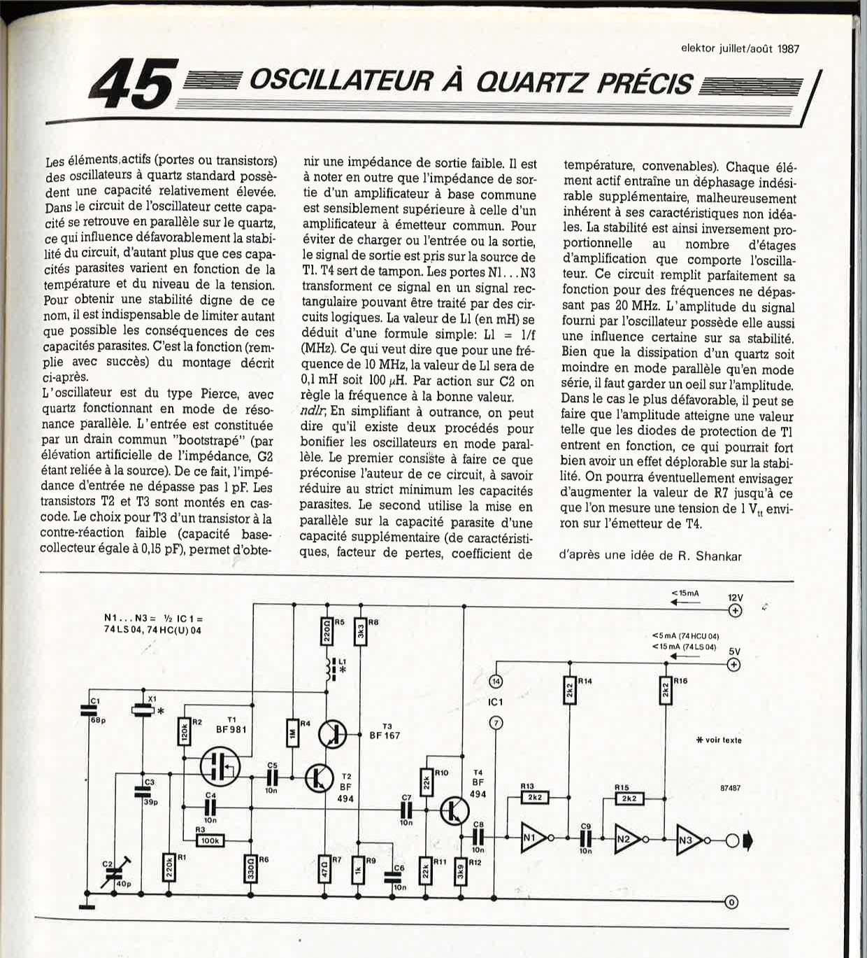 oscillateur à quartz précis