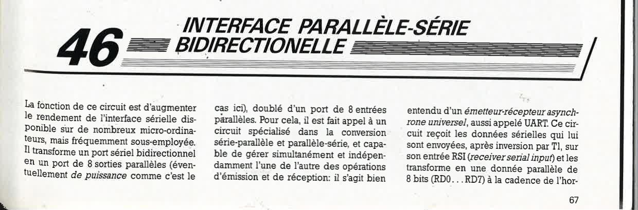 interface parallèle-série bidirectionnelle