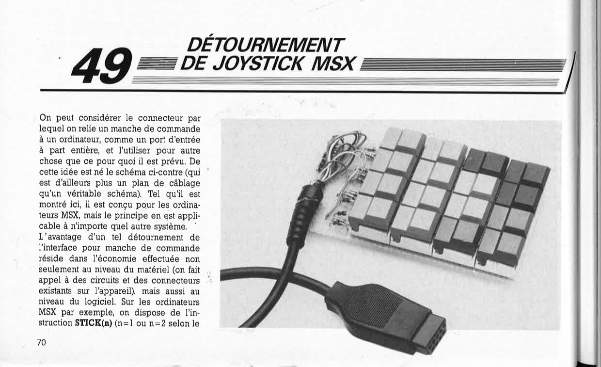 détournement de joystick MSX