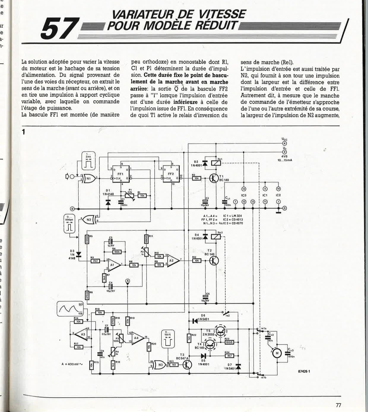 variateur de vitesse pour modèle réduit