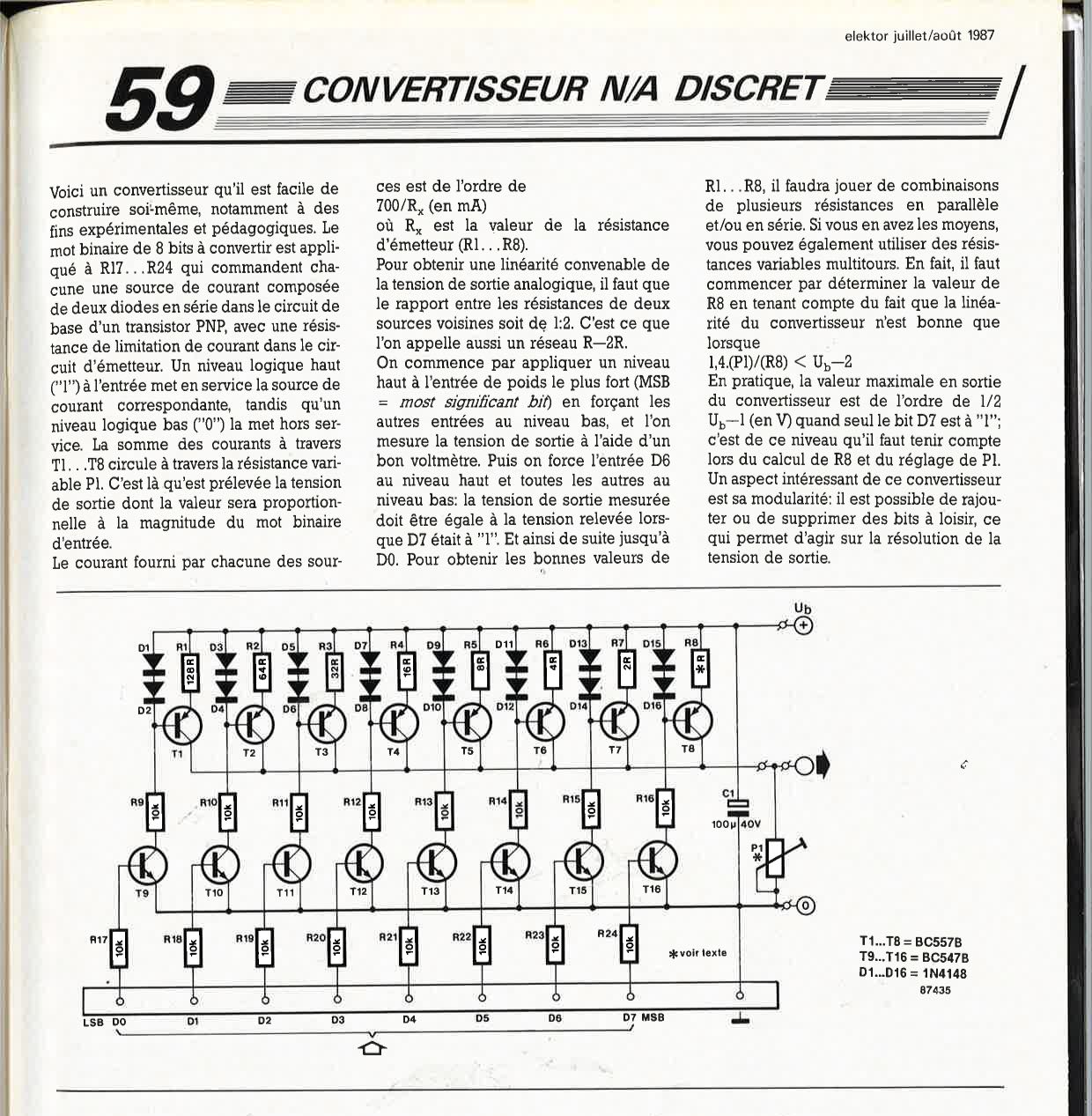 convertisseur N/A discret