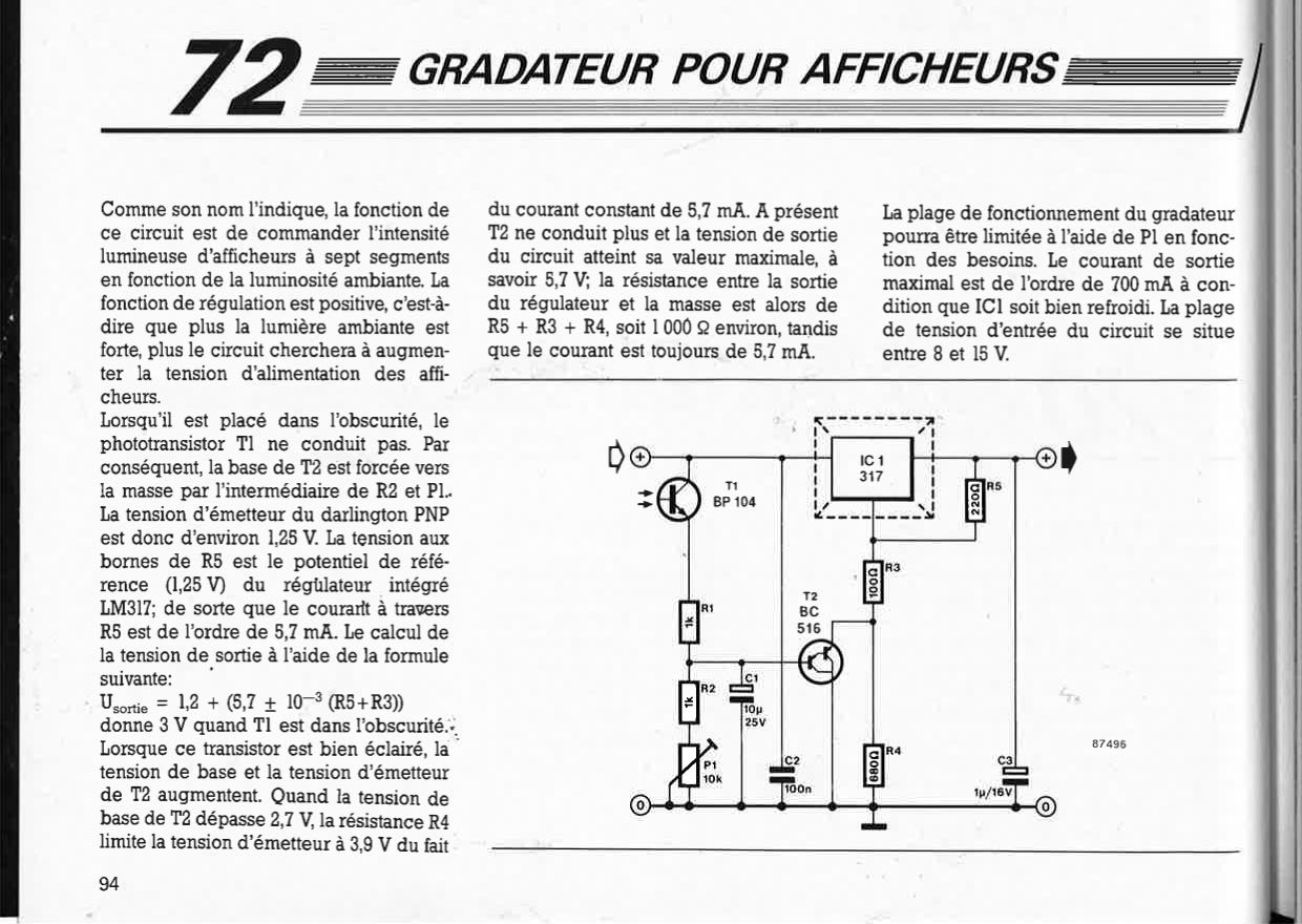 gradateur pour afficheurs