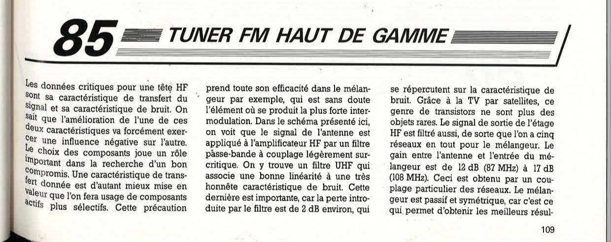 tuner FM haut de gamme