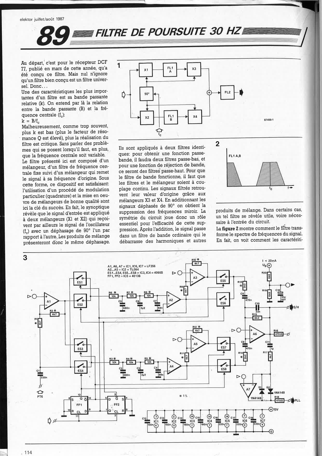 filtre de poursuite 30 Hz