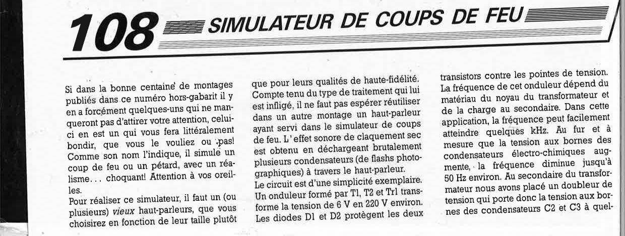 simulateur de coups de feu