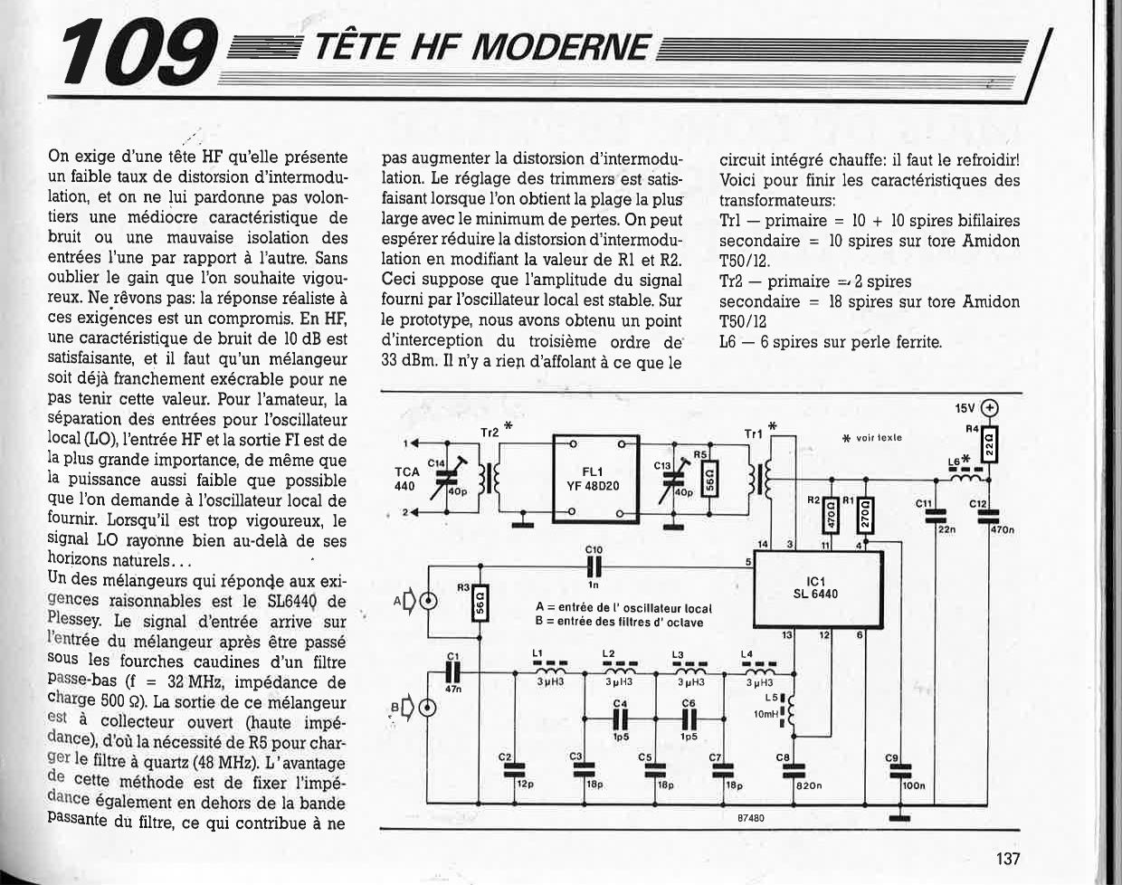 tête HF moderne