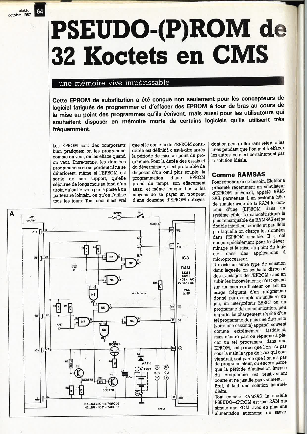 pseudo-(P)ROM de 32 Koctets en CMS