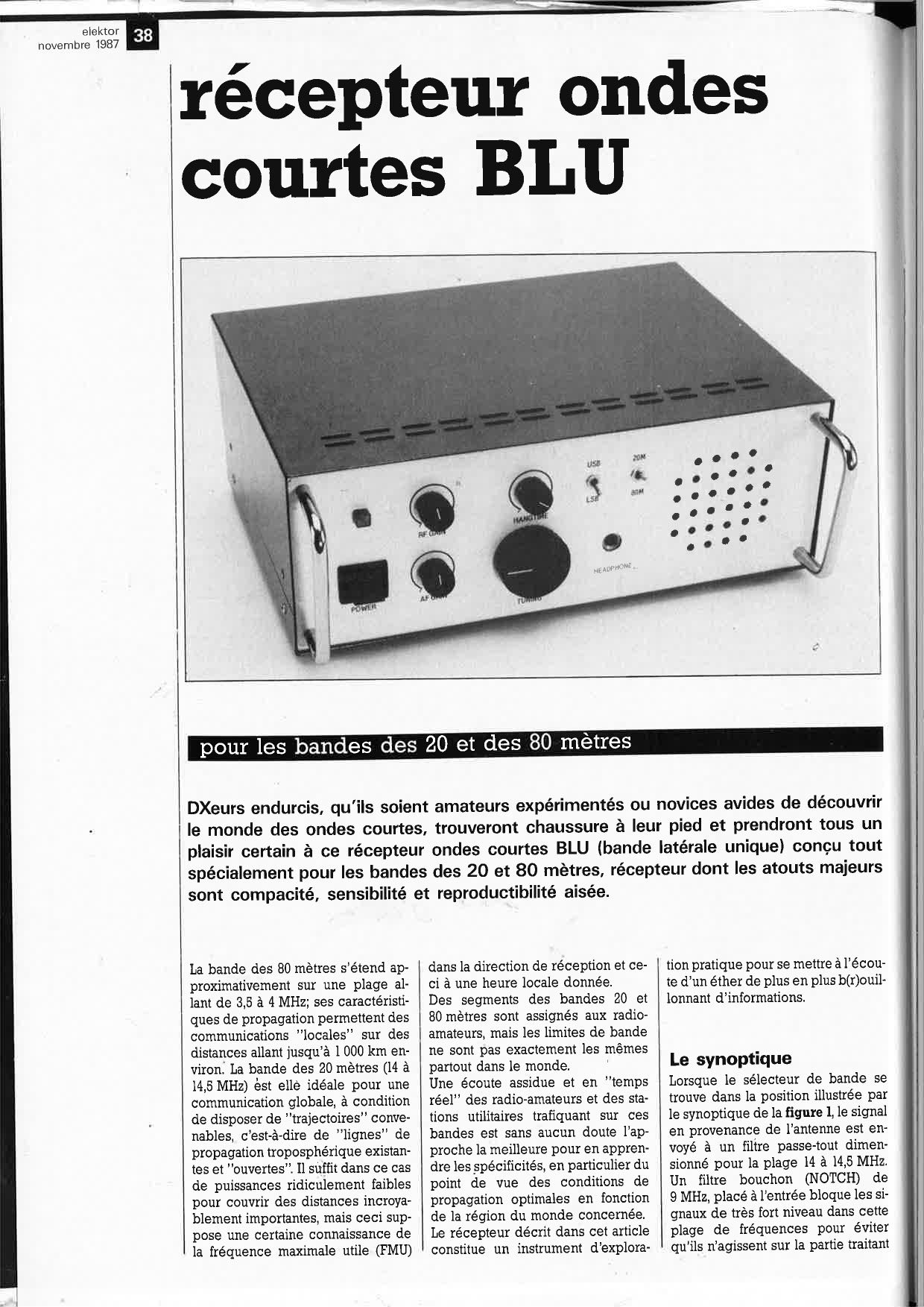 récepteur Ondes-Courtes BLU