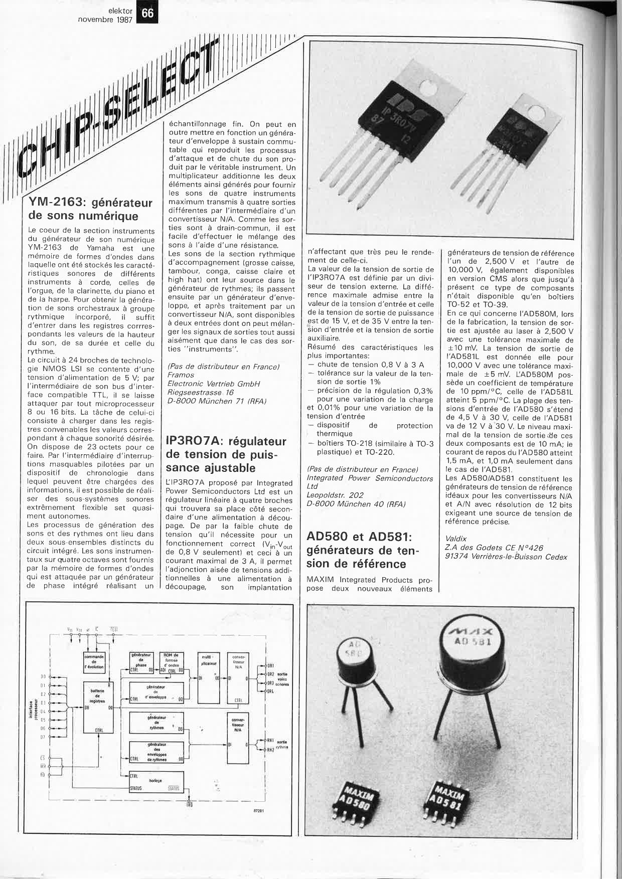 chip-select: YM-2163, IP3R07A, AD580/AD581