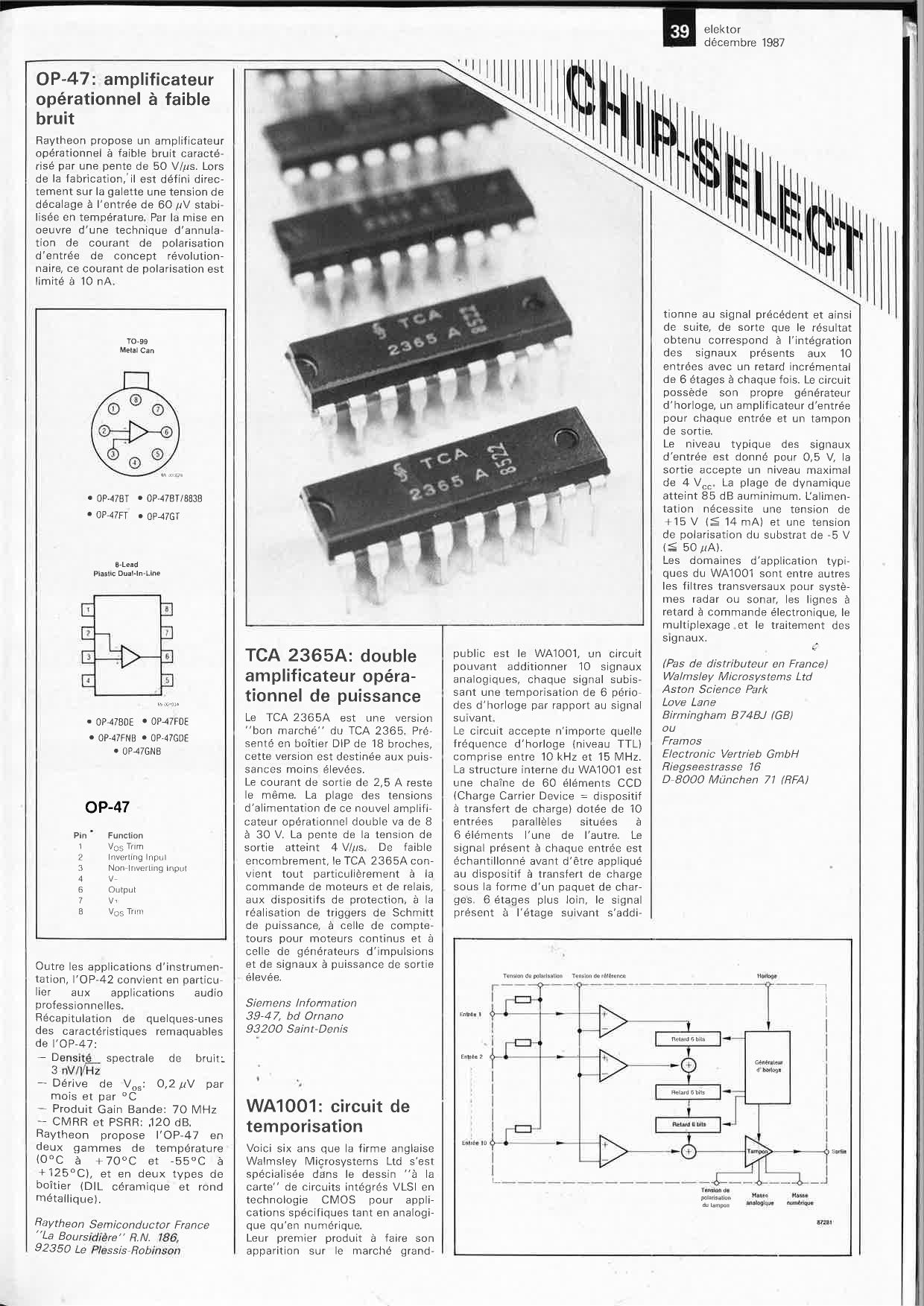 chip-select: OP-4 7, TCA 2365A, WA 1001