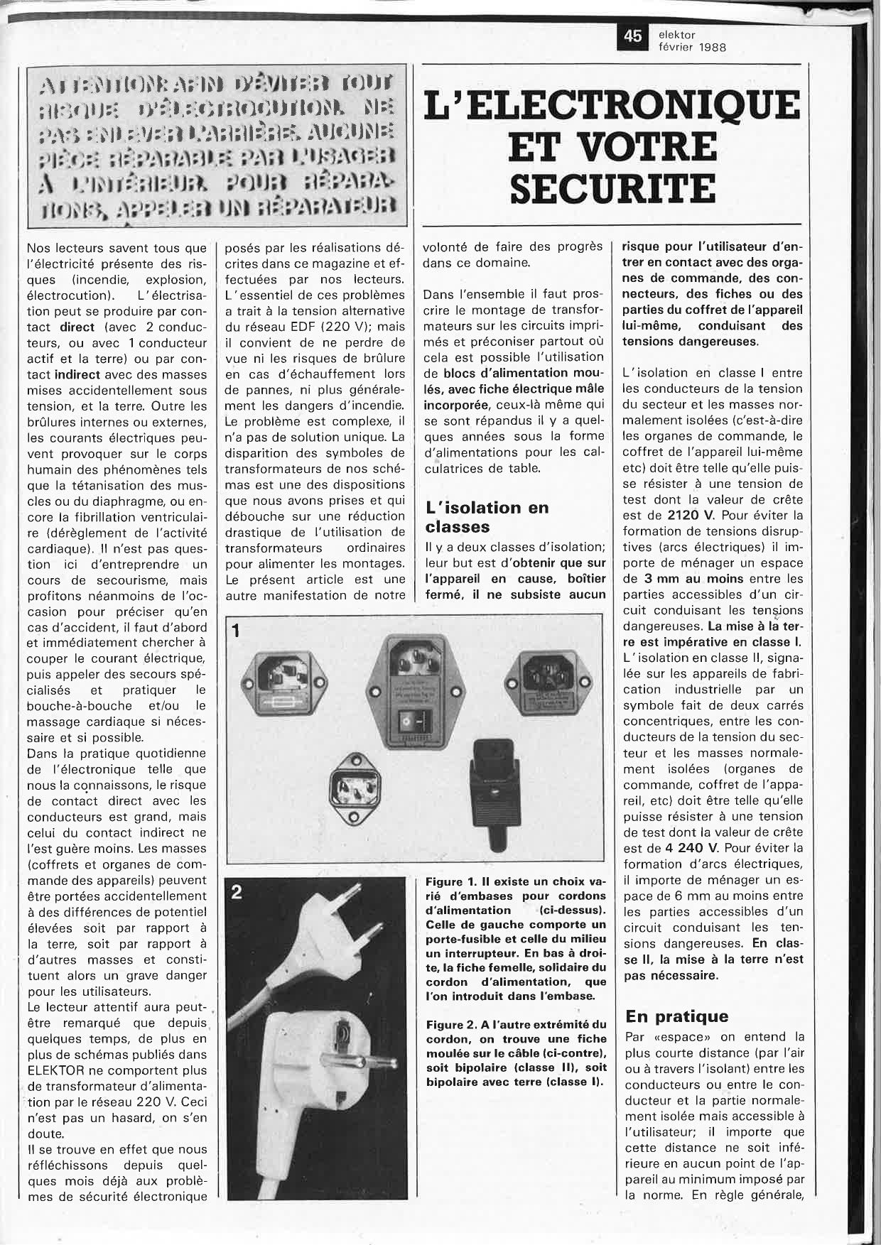 L`ELECTRONIQUE ET VOTRE SECURITE