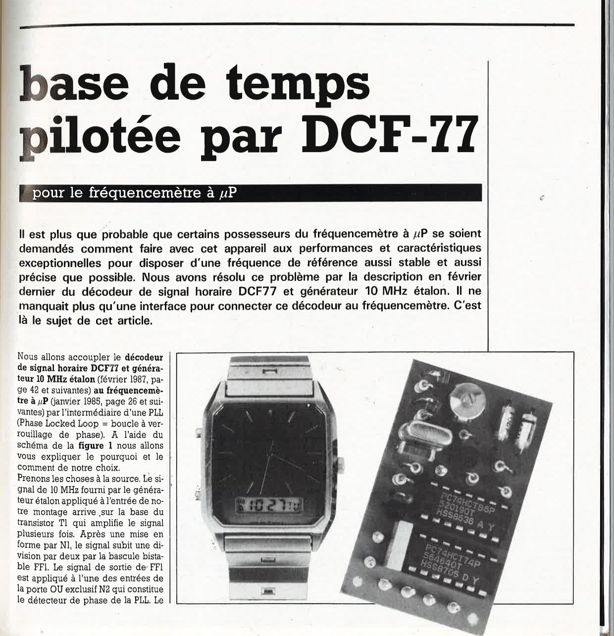 base de temps pilotée par DCF-77