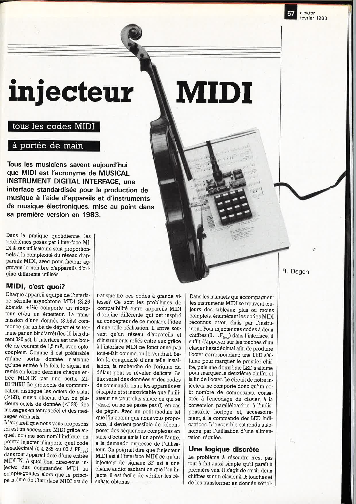 injecteur MIDI