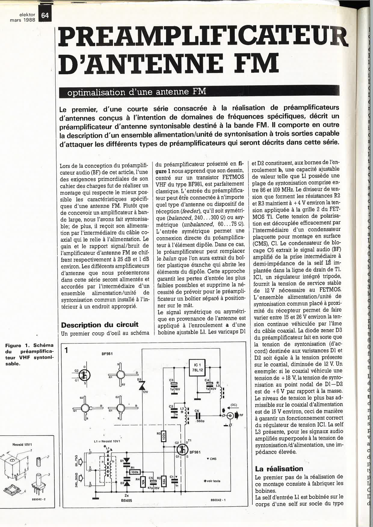 PREAMPLIFICATEU D`ANTENNE FM