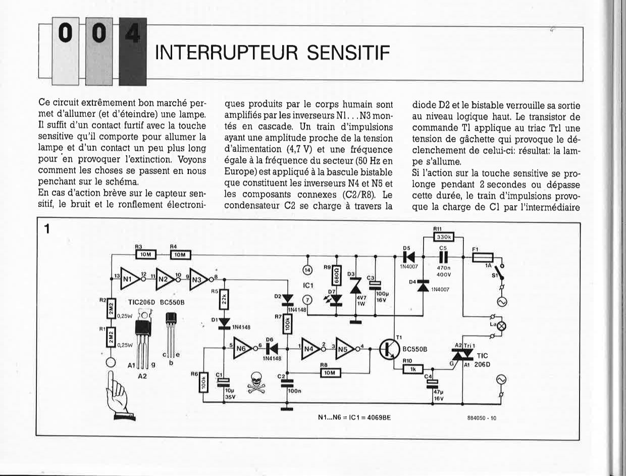 INTERRUPTEUR SENSITIF