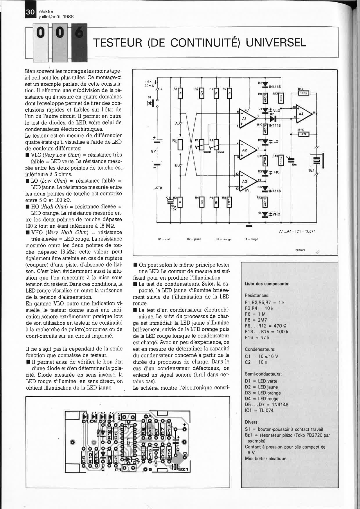 TESTEUR (DE CONTINUITÉ) UNIVERSEL