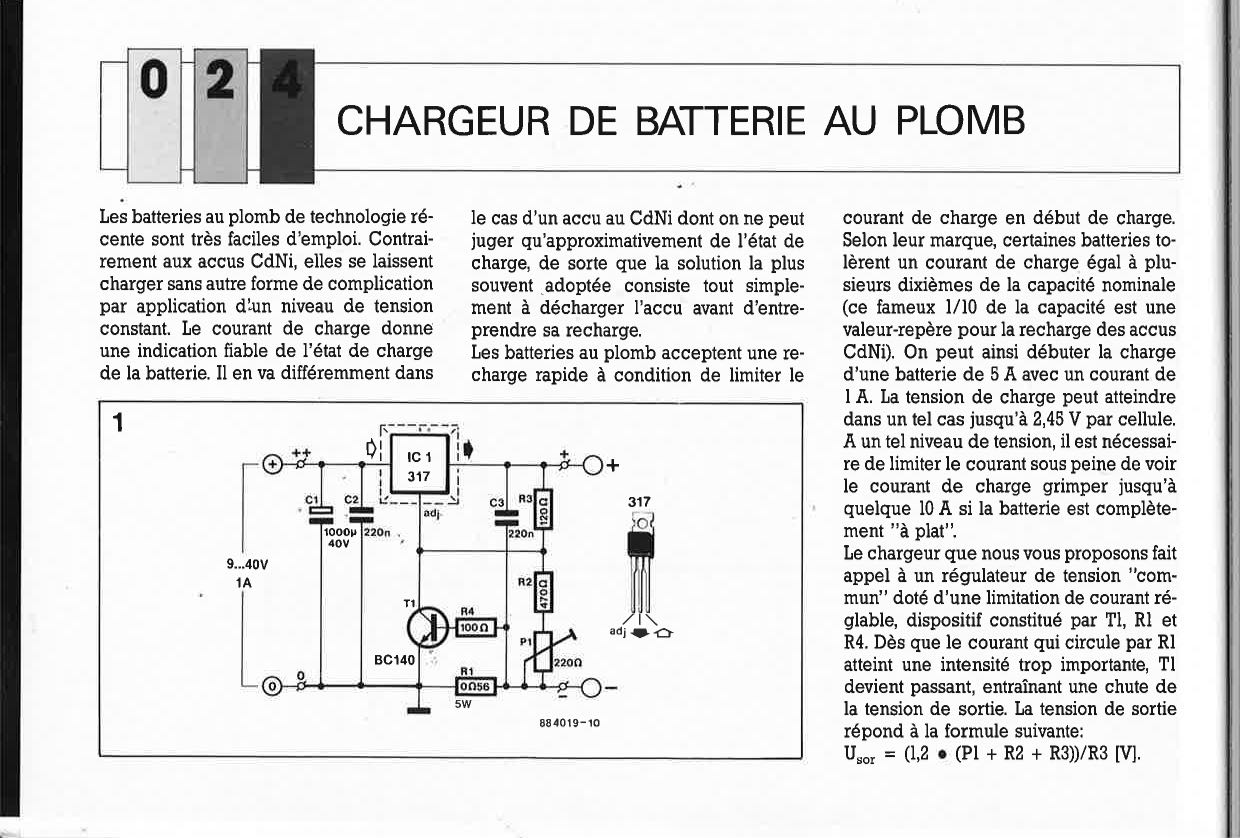 CHARGEUR DE BATTERIE AU PLOMB