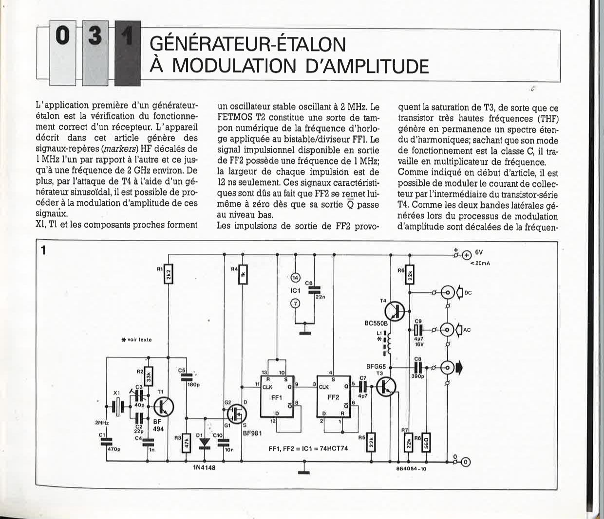 G ÉN ÉRATEU A-ÉTALON À MODULATION D`AMPLITUDE