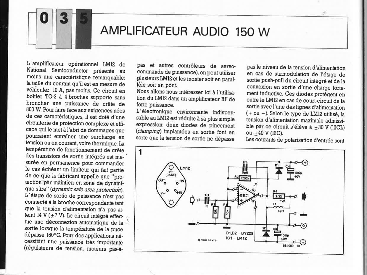 AMPLIFICATEUR AUDIO 150 W