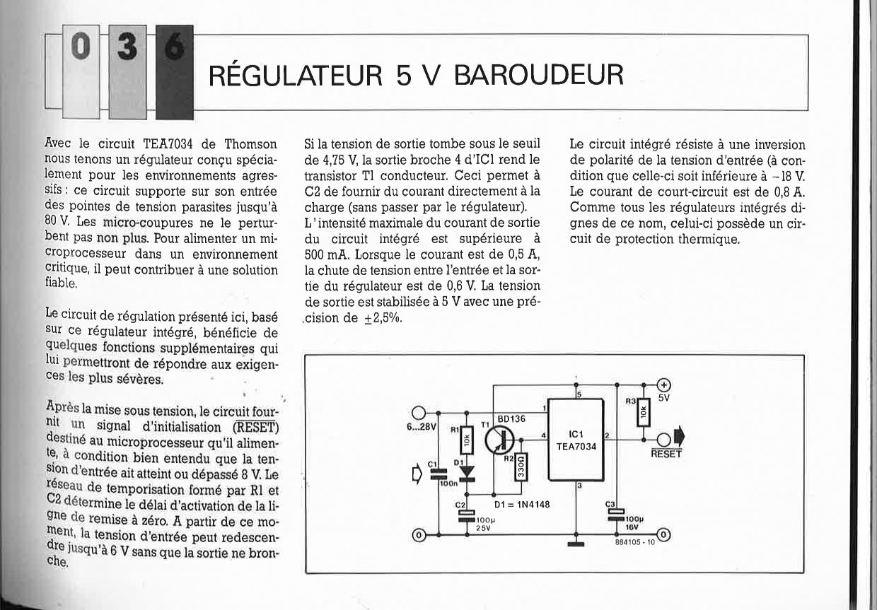 RÉGULATEUR 5 V BAROUDEUR 