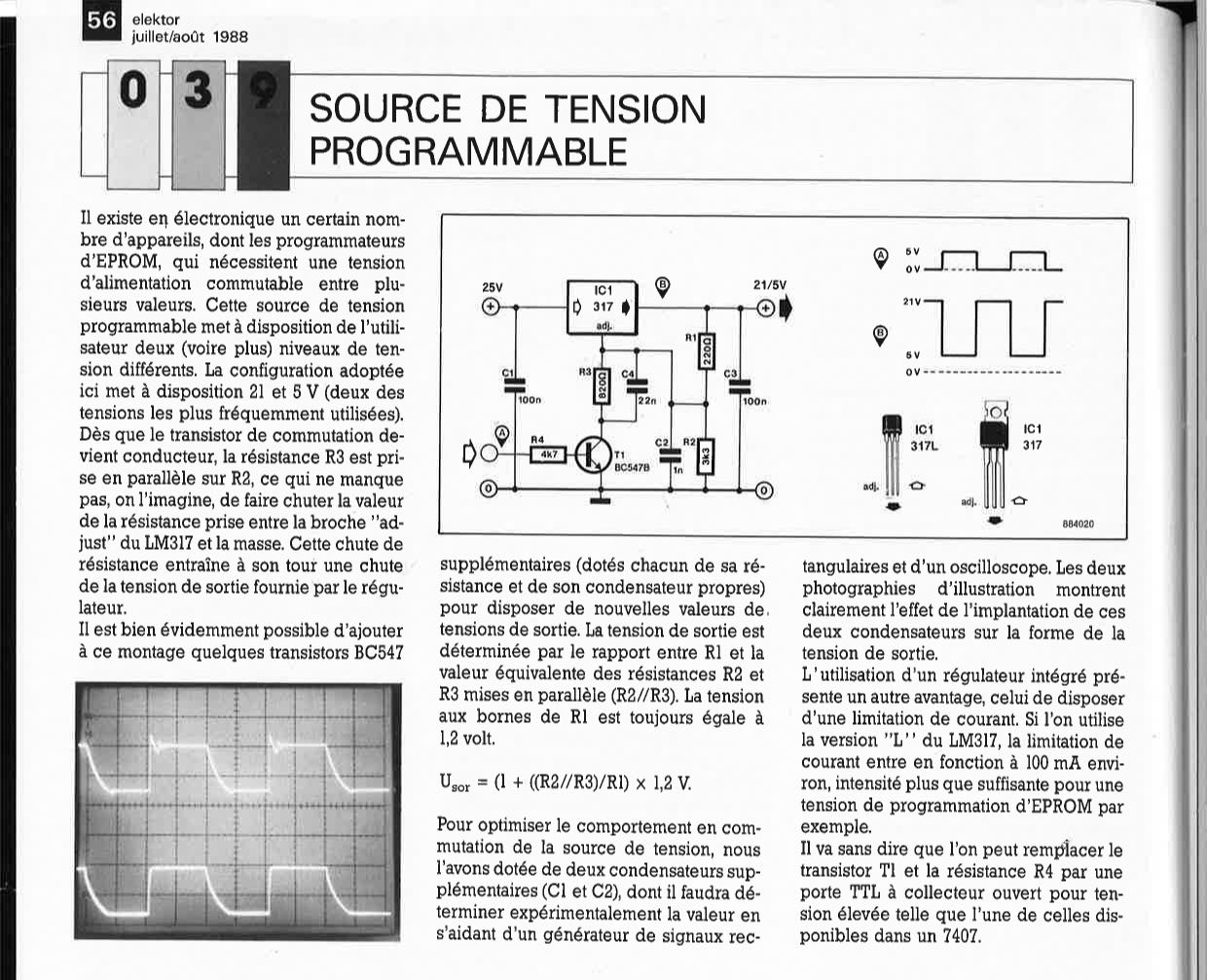 SOURCE DE TENSION PROGRAMMABLE