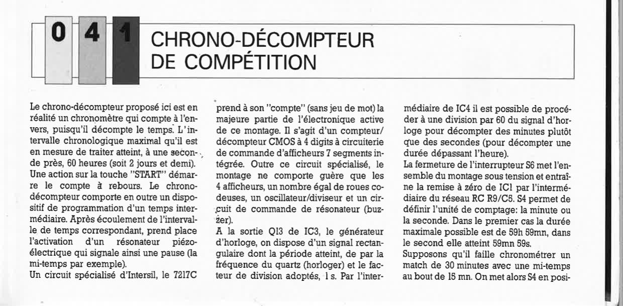 CHRONO-DÉCOMPTEUR DE COMPÉTITION