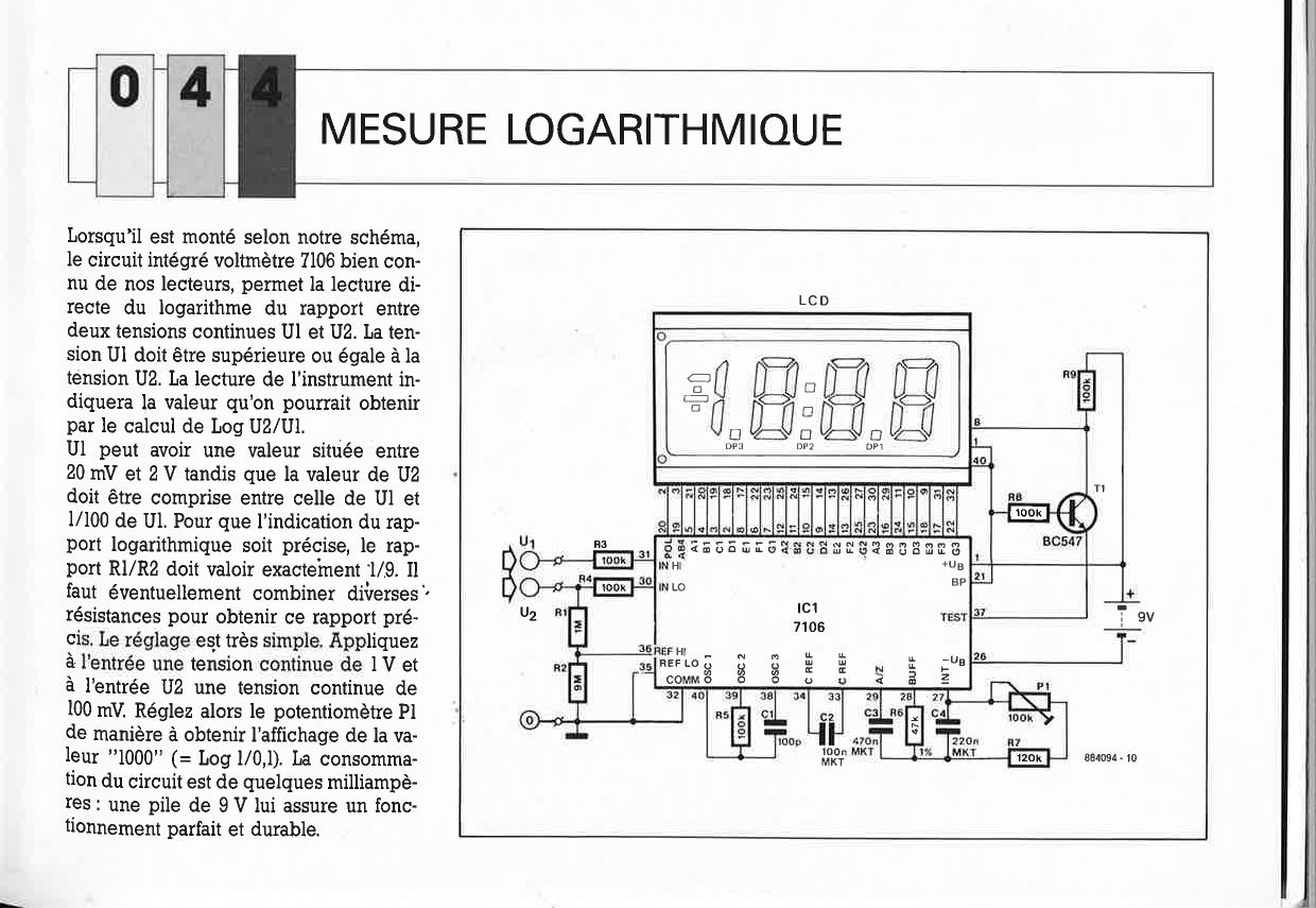 MESURE LOGARITHMIQUE