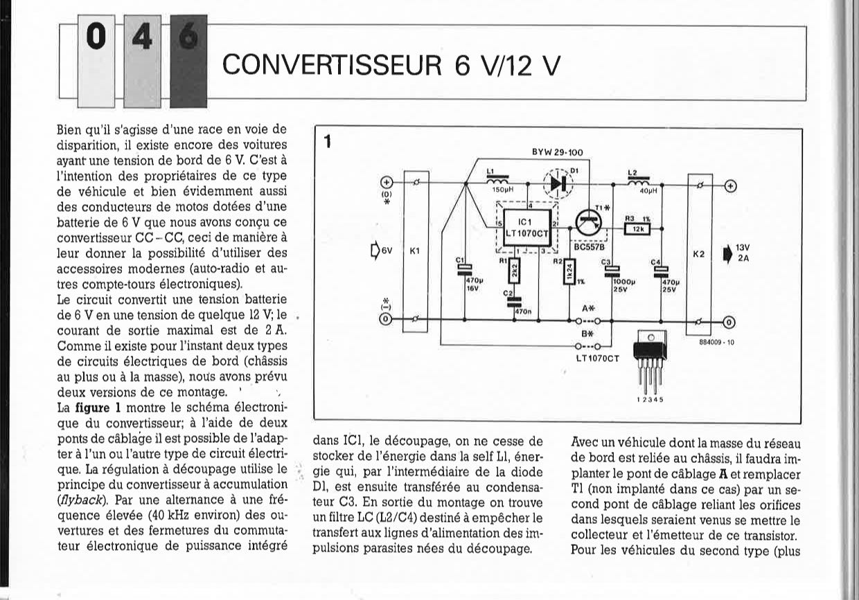 CONVERTISSEUR 6 V/12 V