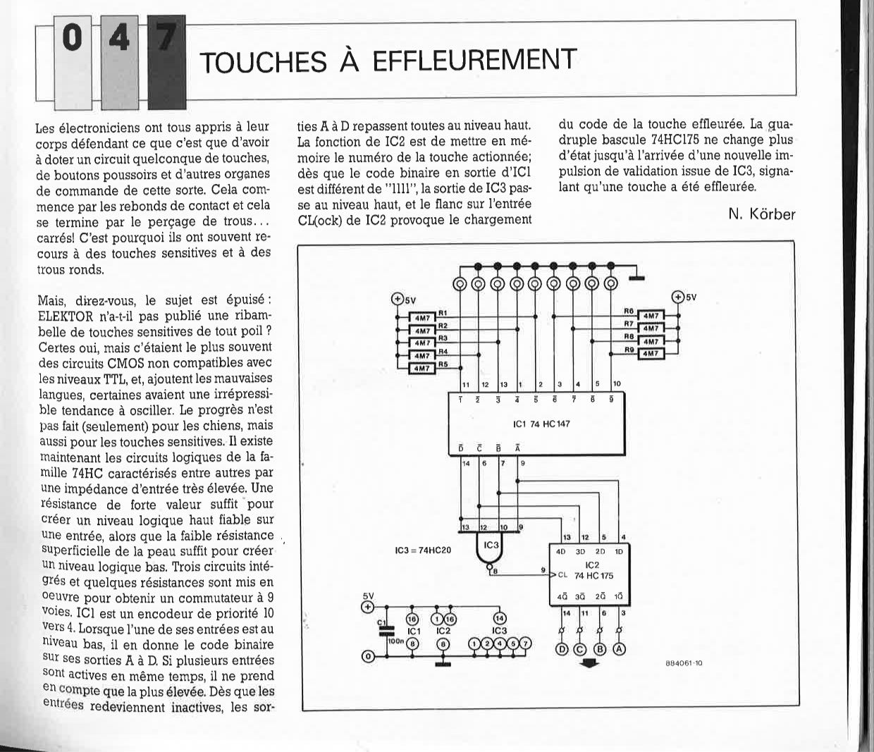 TOUCHES À EFFLEUREMENT