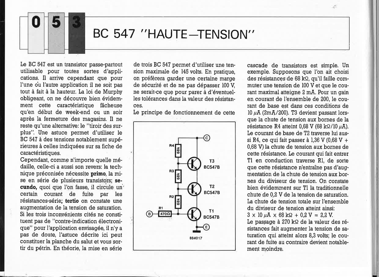 BC 547 ``HAUTE-TENSION"