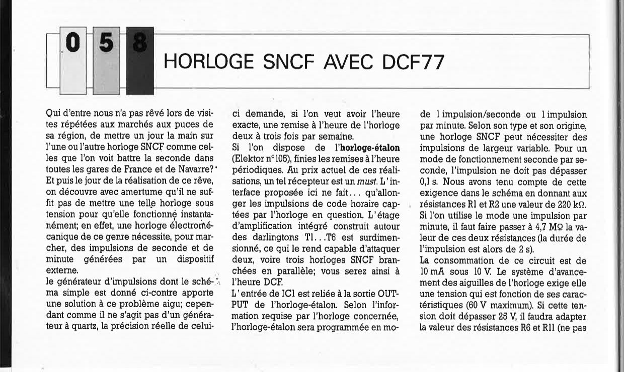 HORLOGE SNCF AVEC DCF77