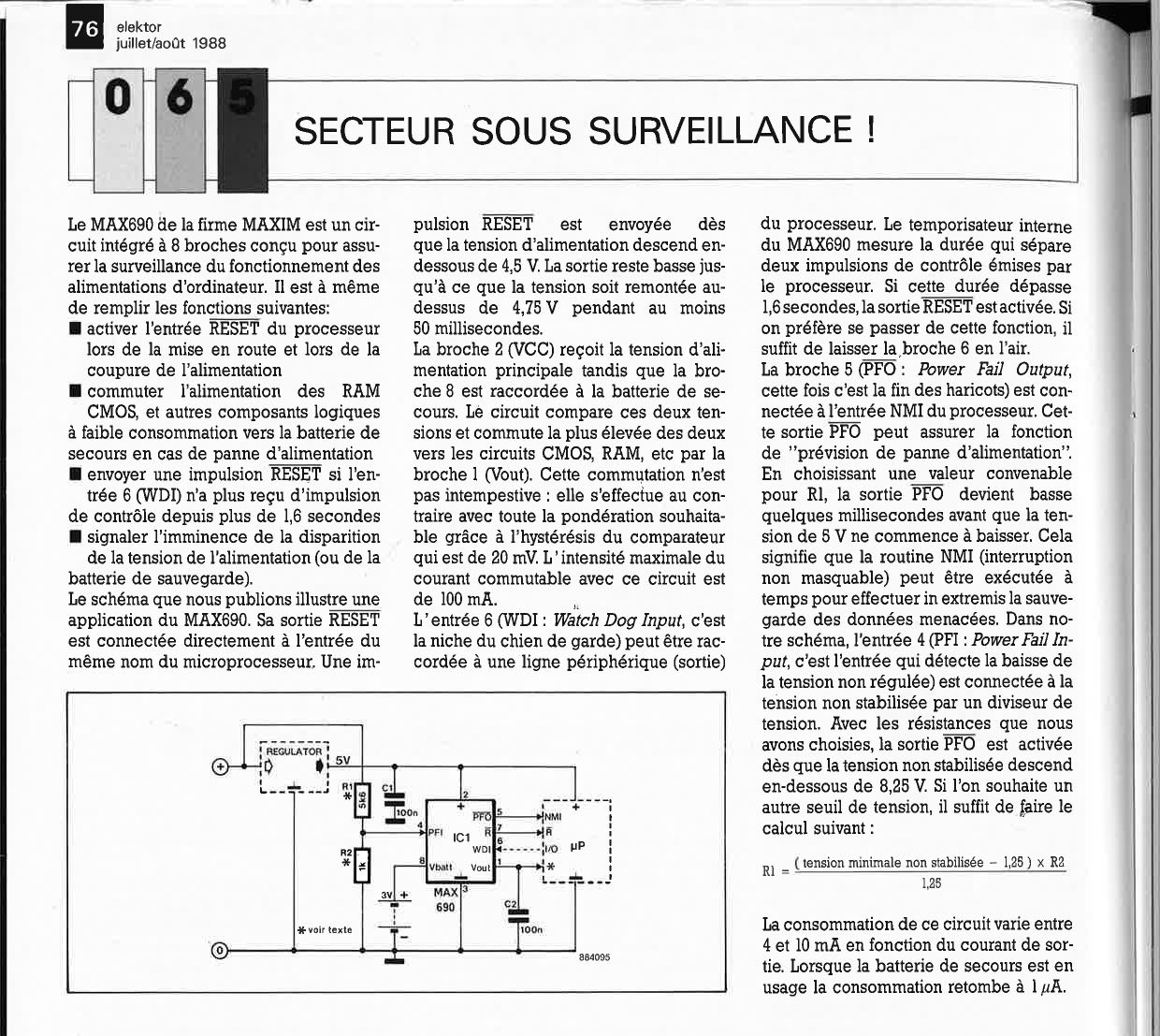 SECTEUR SOUS SURVEILLANCE