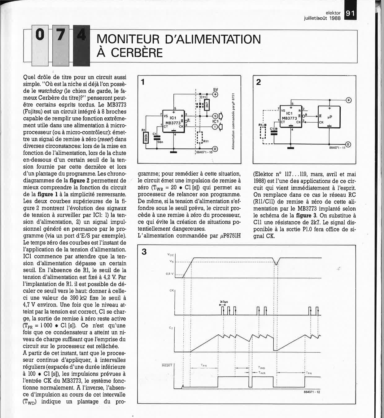 MONITEUR D`ALIMENTATION À CERBÈRE