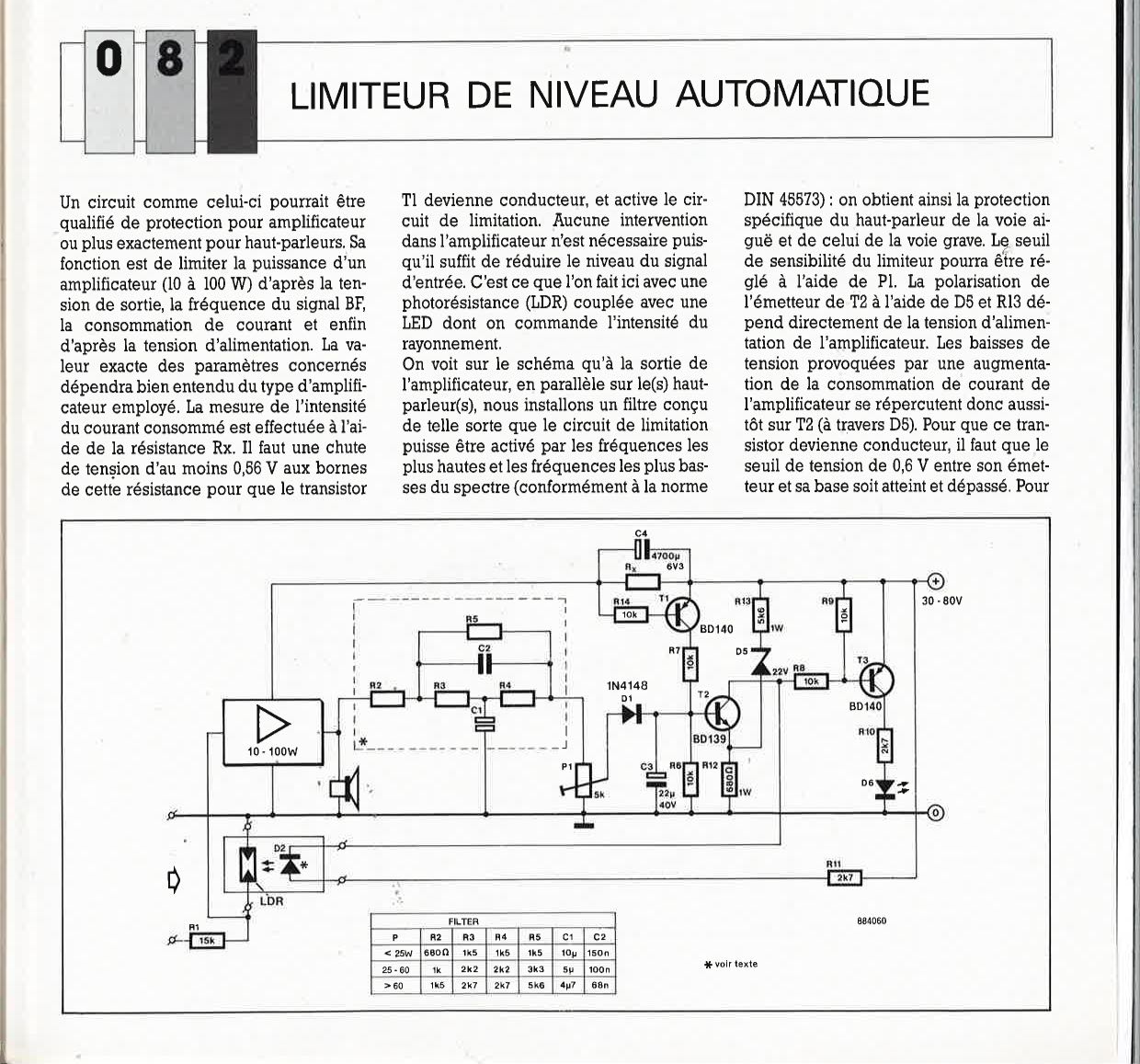 LIMITEUR DE NIVEAU AUTOMATIQUE