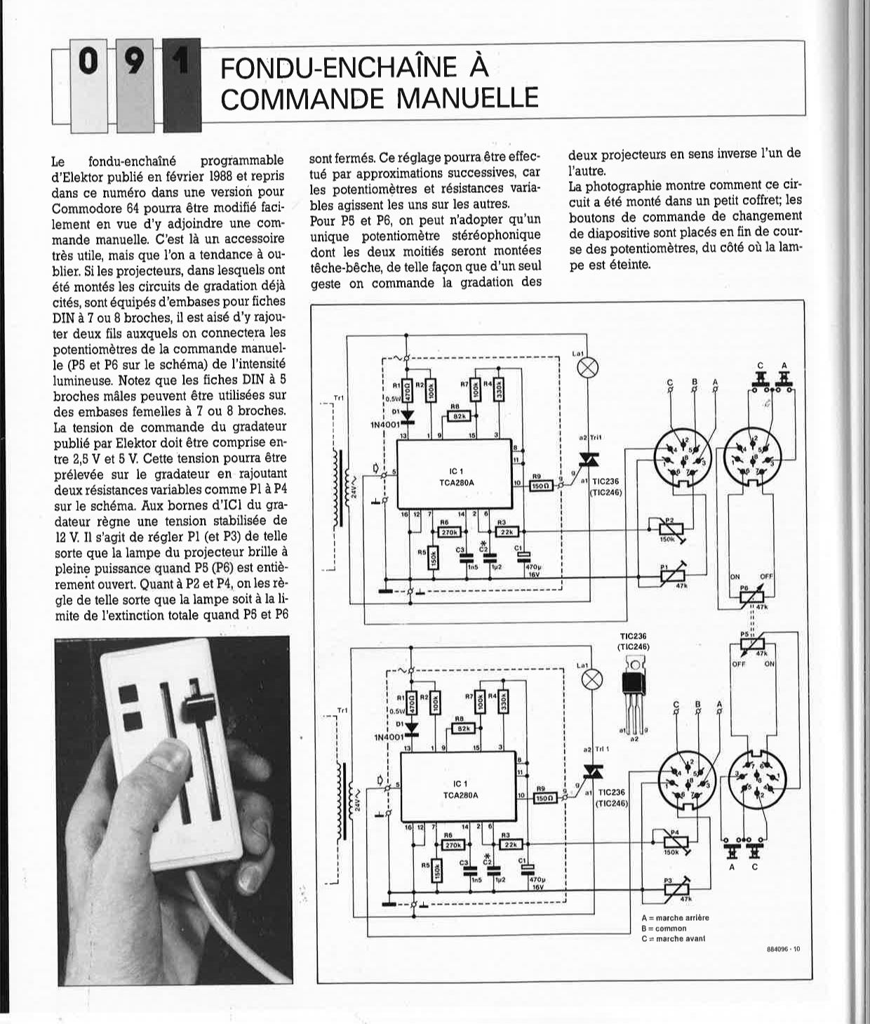 FONDU-ENCHAÎNE À COMMANDE MANUELLE