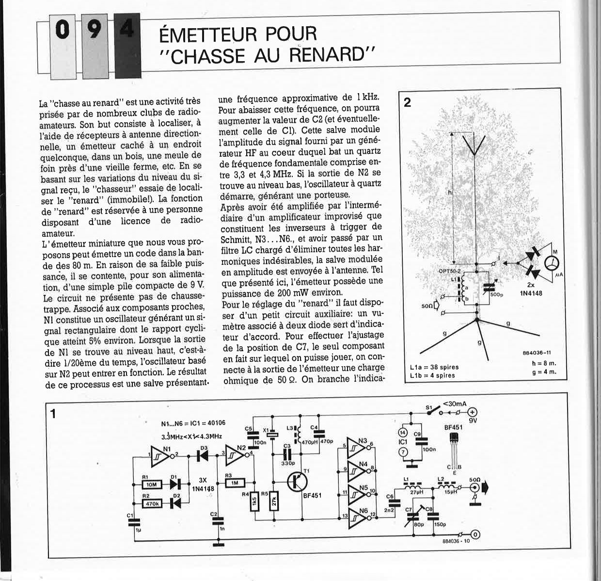 EMETTEUR POUR "CHASSE AU RENARD"