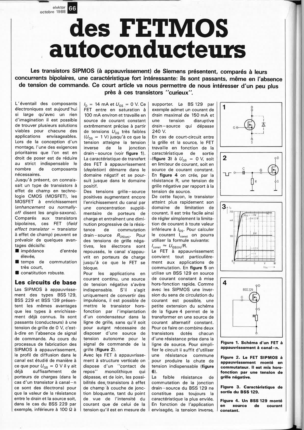 des FETMOS autoconducteurs