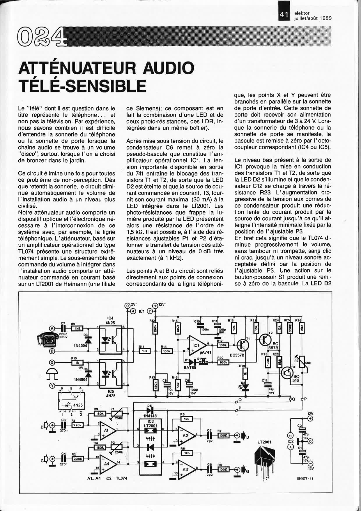 ATTÉNUATEUR AUDIO , , TELE-SENSIBLE