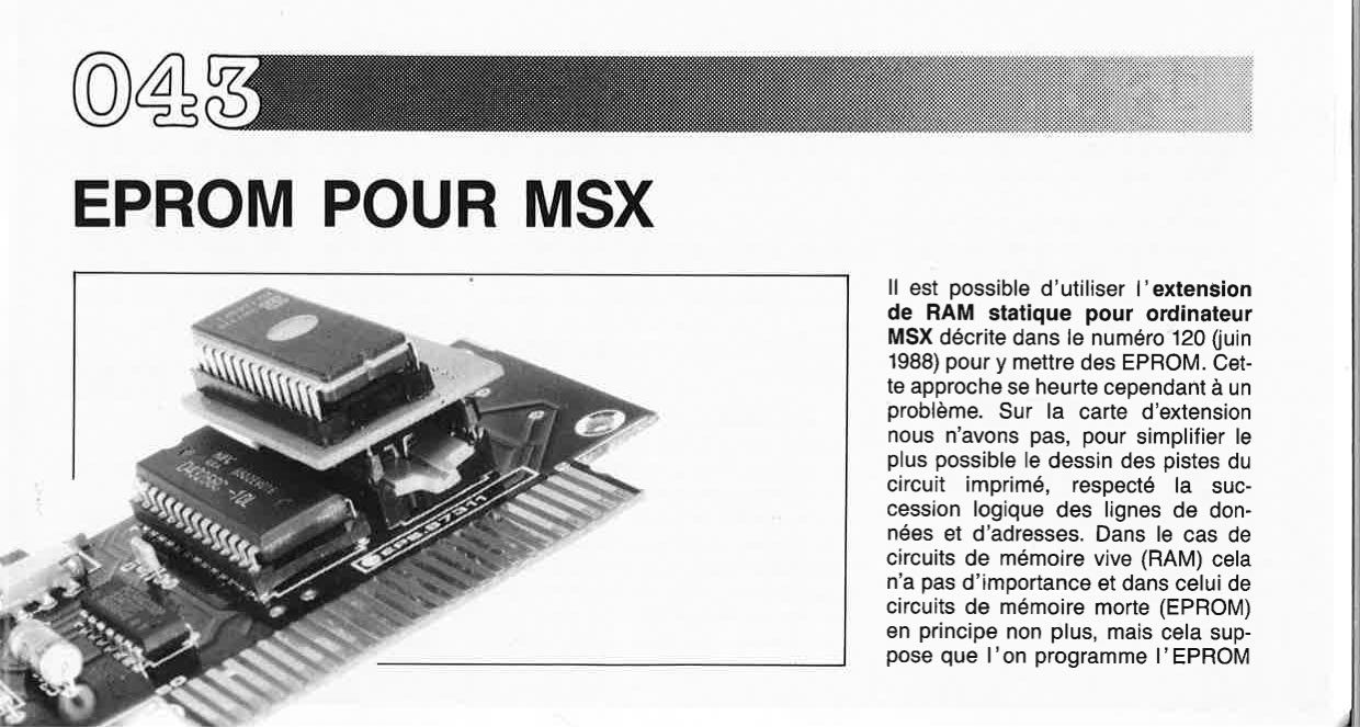 EPROM POUR MSX