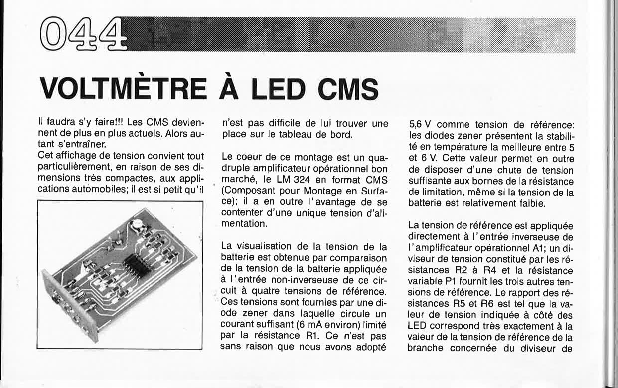 VOLTMÈTRE À LED CMS