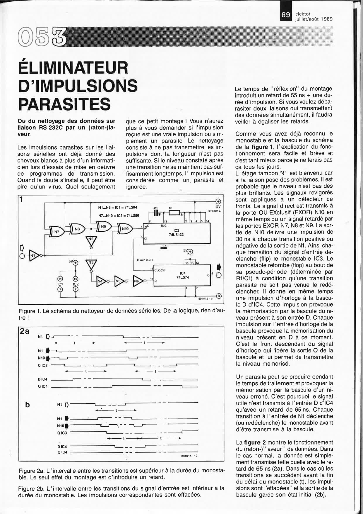 ÉLIMINATEUR D`IMPULSIONS PARASITES