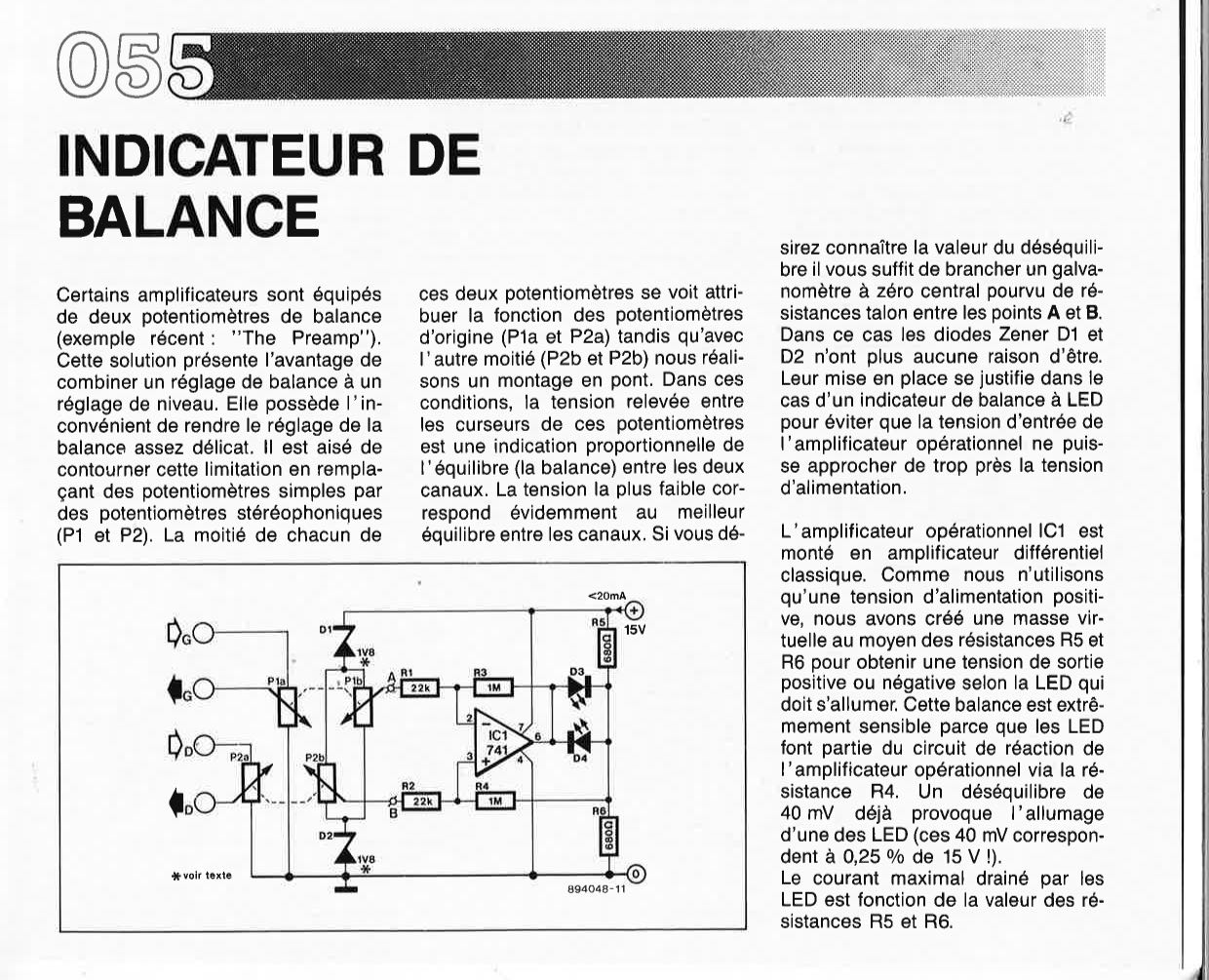 INDICATEUR DE BALANCE