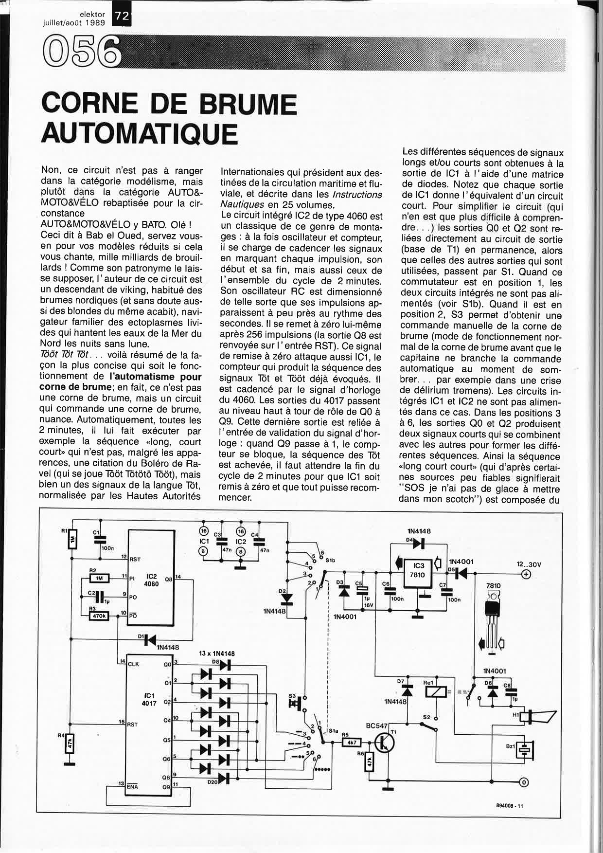 CORNE DE BRUME AUTOMATIQUE 