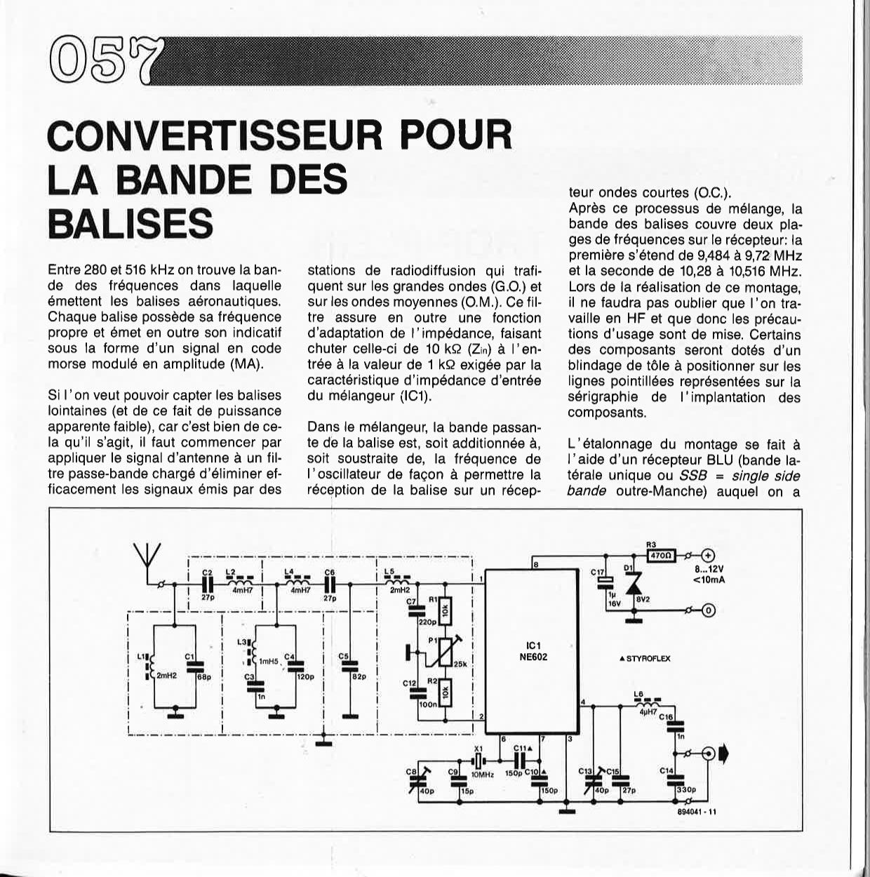 CONVERTISSEUR POUR LA BANDE DES BALISES