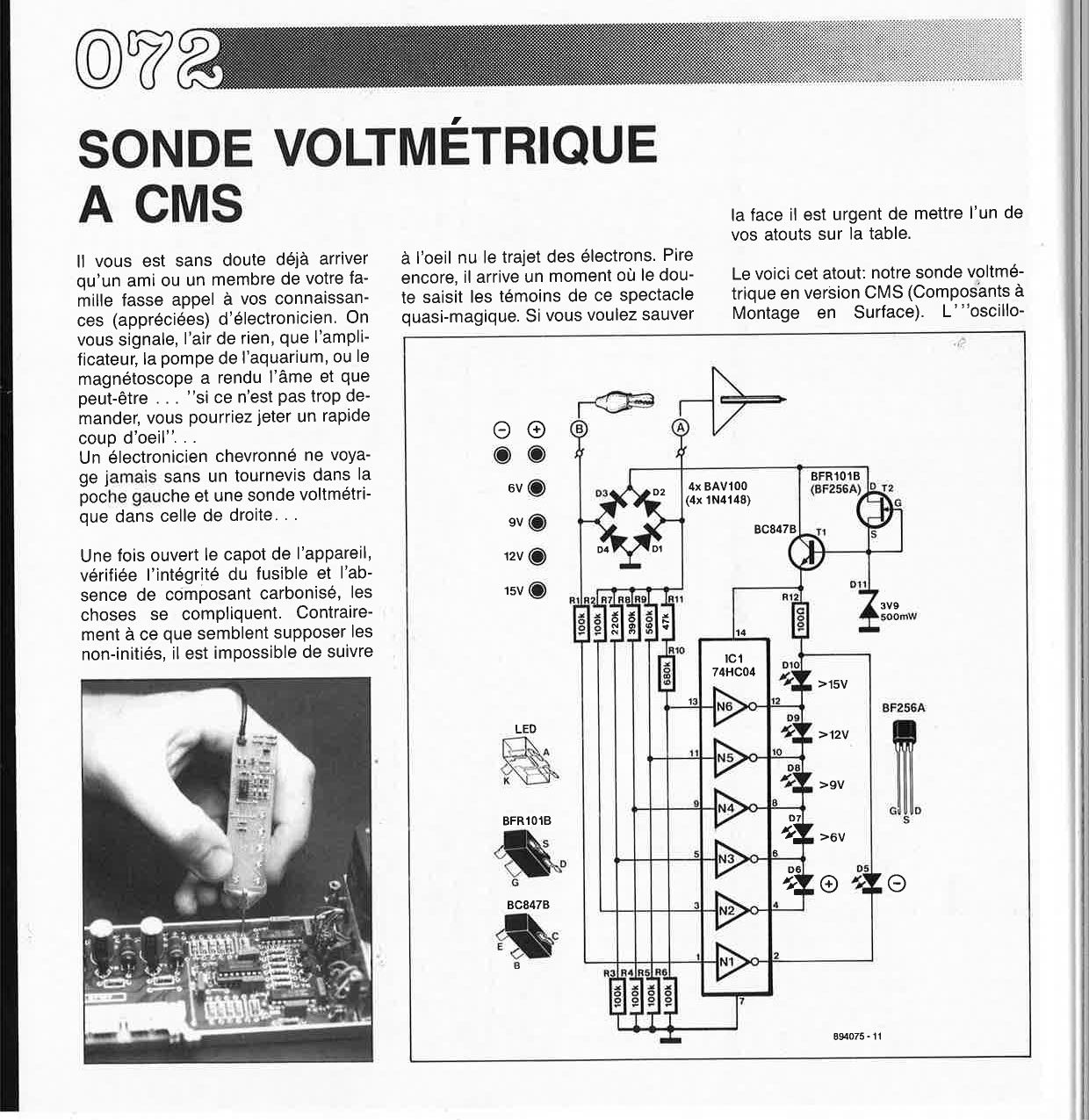 SONDE VOLTMÉTRIQUE A CMS